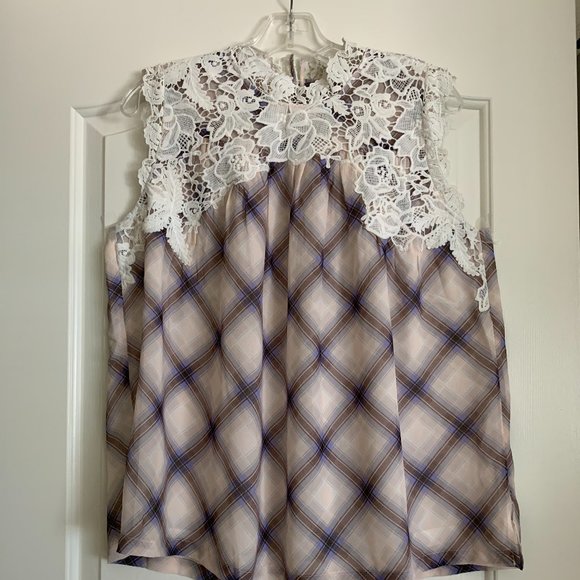 NWT Loft Flowy Top with Lace Accent - Picture 1 of 8